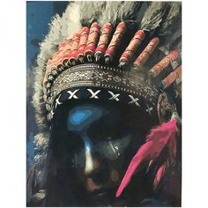 Картина по номерам Paintboy 40х50 см "Девушка-индейка" холст на подрамнике