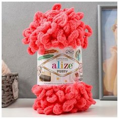 ALIZE Пряжа "Puffy" 100 % микрополиэстер 9м/100г (619 коралл)