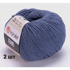 Пряжа YarnArt Jeans Ярнарт джинс Джинсовый (68) 2 мотка 50 г/160 м (45% акрил 55 хлопок)