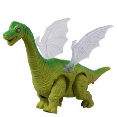 Интерактивная игрушка дракон динозавр фигурка на батарейках свет звук движение рычит двигается 1391 в коробке Tongde