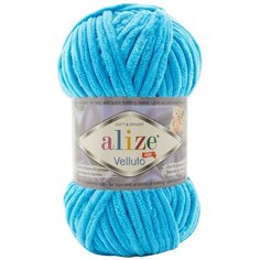 Пряжа Alize Velluto бирюзовый (16), 100%микрополиэстер, 68м, 100г, 1шт