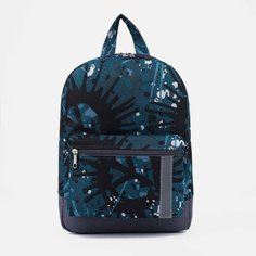 Зфтс Рюкзак детский на молнии, наружный карман, светоотражающая полоса, цвет синий