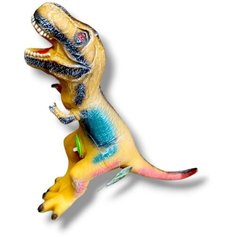 Игровая фигурка Динозавр тираннозавр желтый со звуком 30 см китай