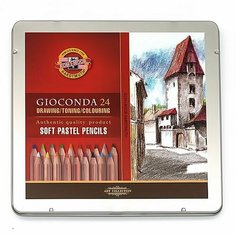 Мелки сухие в карандаше Gioconda, набор 24 цв, KOH-I-NOOR