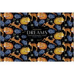 Альбом для рисования 24л, А4, на скрепке Greenwich Line "Golden Dreams", 120г/м2, 4 шт