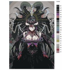 Картина по номерам W-505 "Аниме - Повелитель. Альбедо" 80x120 Brushes Paints