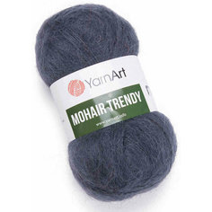 Пряжа Yarnart Mohair Trendy серо-голубой (118), 50%мохер/50%акрил, 220м, 100г, 1шт