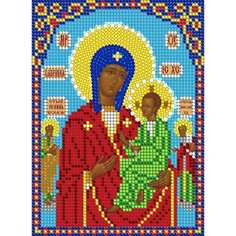 Набор для вышивания чешским бисером Светлица икона Прсв Богородица Хлебная 12*16см
