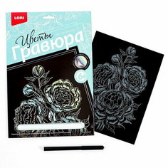 Гравюра большая "Пионы" Lori