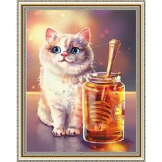 Алмазная мозаика "Сластена" на подрамнике с круглыми стразами 40х50 см, HWA3520 Paintboy