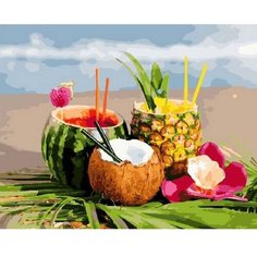 Картина по номерам Летние коктейли 40х50 см Hobby Home