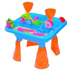 Игровой столик с песочным набором, 2 в 1, 18 предметов, высота 35,5 см Noname