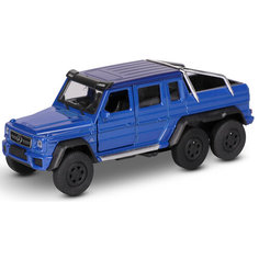 Внедорожник Welly Mercedes-Benz G63 AMG 6x6 (43704) 1:34, 12 см, синий