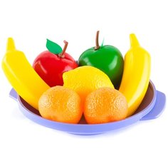 Набор продуктов с посудой Пластмастер Фруктовое ассорти 21015 разноцветный