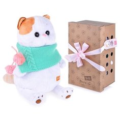 Мягкая игрушка Basik&Co Кошка Ли-Ли в бирюзовом снуде 27 см