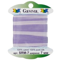 Лента Gamma шелковая SRM-7 7 мм 9.1 м ±0.5 м M010 св. фиолетовый/фиолетовый