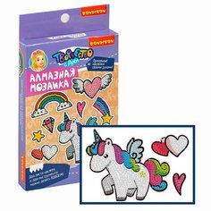 Набор для творчества BONDIBON. Алмазная мозаика. Наклейки единорог подарок на 14 февраля