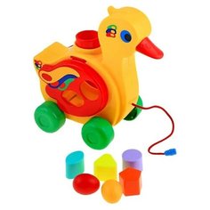 Игрушка-каталка с сортером «Уточка-несушка» Полесье