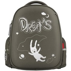 Рюкзак BrunoVisconti, классическая капсула, темно-серый с эргономичной спинкой, «зайка В мечтах», Арт. 12-009-021/06