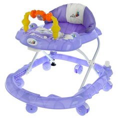 Ходунки «Веселые друзья», 6 больш. колес, муз. игрушки, фиолетовый Alis