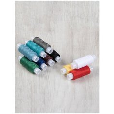 Набор ниток - 10 шт, 40/2, 200 м, цвет разноцветный Migura