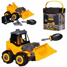 Машинка-конструктор ABtoys Спецтехника Строительная техника Трактор, с отверткой