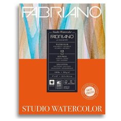 Fabriano Склейка для акварели "Watercolour" 300г/м2 22,9x30,5см Satin \ Hot pressed 12л по 1 стороне
