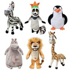 Мягкие игрушки Мадагаскар 6 штук по 40 СМ Китай