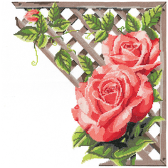 Набор для вышивания крестиком Нитекс Ветвистая красная роза, 32*32 см (НС.0248) Nitex