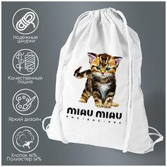 Сумка для обуви CoolPodarok Miau Miau. Кмс-кис-кис