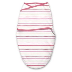 Конверт для пеленания Summer Infant "SwaddleMe Luxe Whisper Quiet" (принт: розовые/желтые полоски, размер S/M)