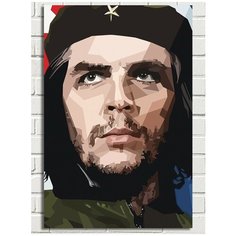 Картина по номерам Че Гевара (Красочный портрет, революционер, Куба, Сигара) - 7601 В 60x40