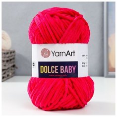 Пряжа "Dolce Baby" 100% микрополиэстер 85м/50 гр (759 малиновый) Yarn Art