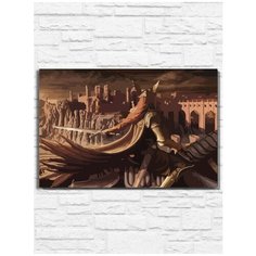 Картина по номерам на холсте Игра Elden Ring (Миядзаки, Дарк Соулс, Рыцарь) - 9171 Г 60x40