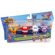 Super Wings Игровой набор 4 мини трансформера, EU740040A Auldey