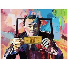 Картина по номерам на холсте Фильм Волк с Уолл Стрит Леонардо Ди Каприо - 7135 Г 30x40