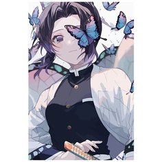 Картина по номерам на холсте Аниме Клинок рассекающий демонов - 5979 В 60x40