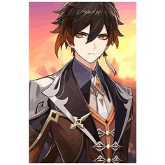 Картина по номерам на холсте Игра Genshin Impact - 7235 В 60x40