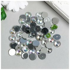 Декор для творчества пластик "Стразы. Цветок кристалл" набор 100 шт 1,2х1,2 см./В упаковке шт: 1 Арт Узор