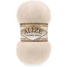 Пряжа Alize Angora Gold (Ангора Голд) - 5 мотков Цвет: 67 молочно-бежевый 20% шерсть, 80% акрил 100г 550м