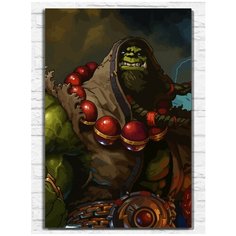 Картина по номерам на холсте Игра warcraft (PS 5, PS 4, PS 3, Xbox 360, Xbox ONE, PC, ios) - 9493 В 60x40