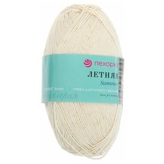 Пряжа "Летняя" 100%мерсеризованный хлопок 330м/100гр (166-Суровый) Пехорка
