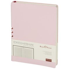 Ежедневник Bruno Visconti Madrid 3-227 недатированный, искусственная кожа, А5, 136 листов, зефирный розовый, цвет бумаги желтый
