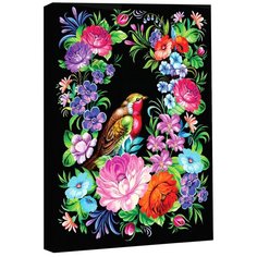 Школа талантов картина по номерам Жостово, 40 x 50 см, разноцветный