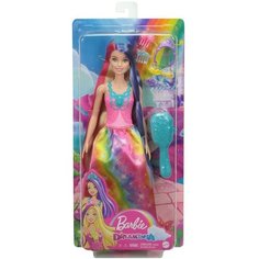 Barbie. Кукла Barbie Dreamtopia с высотой 29 см "Принцесса с длинными волосами в радужном платье и аксессуары" / GTF38
