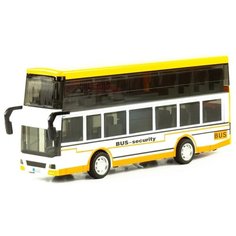 Автобус металлический инерционный свет музыка 20 см. (YD6632A) 1:48 (Цвет: Желтый) MSN Toys