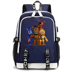 Рюкзак фнаф (Five Nights at Freddys) синий с USB-портом №3 Noname