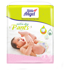 Подгузники трусики детские Little Angel Extra Dry, 2/S (3-5 кг)-60 шт