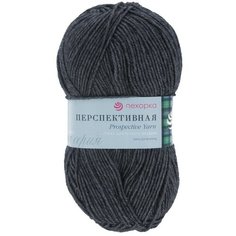 Пряжа Пехорская ПТ "Перспективная" 50% мериносовая шерсть, 50% акрил 5 шт. х100г 270м №096 серый Пехорка