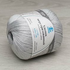 Пряжа камтекс Хлопок Мерсеризованный (Камтекс), жемчужный - 106, 100% мерсеризованный хлопок, 10 мотков, 50 г, 200 м.